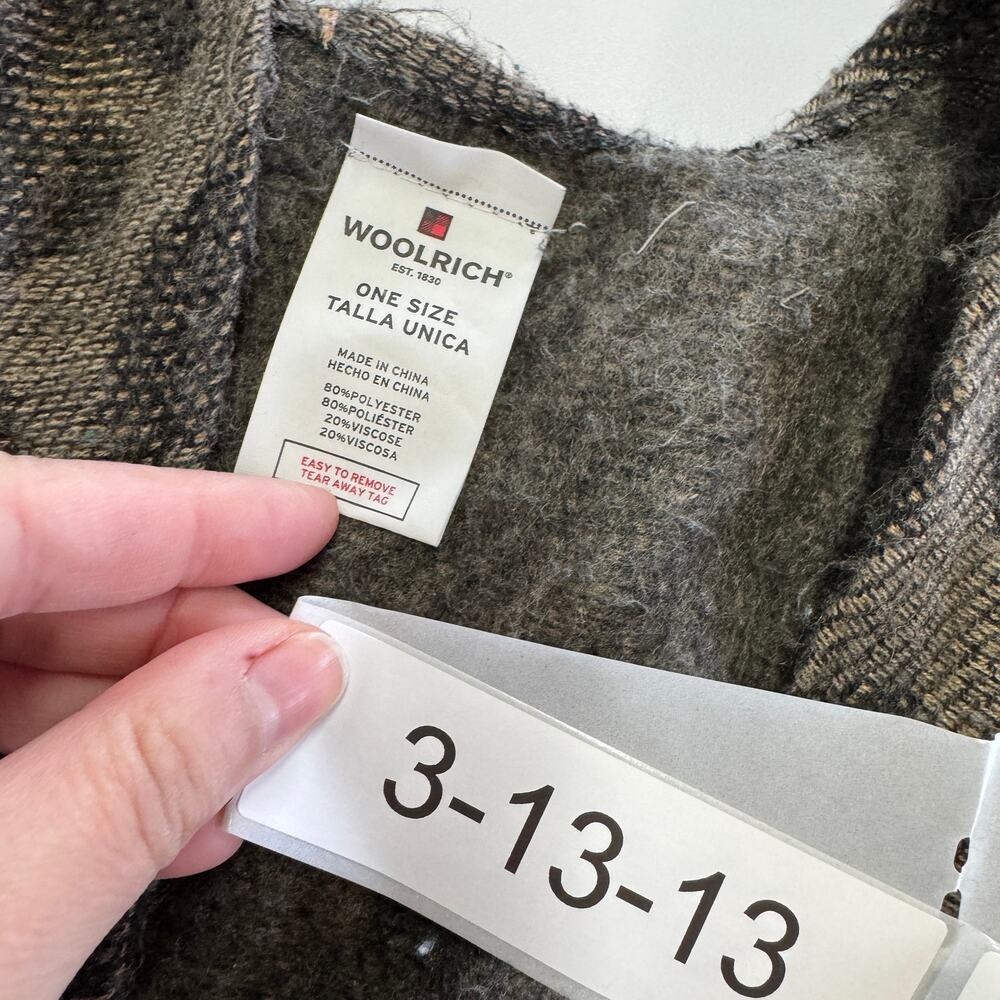 Woolrich Cardigan Womens One Size Lana Leopard Cozy Soft Blanket Wrap‎ Oversized - Picture 4 of 7